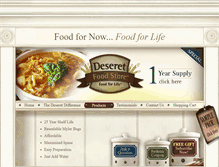 Tablet Screenshot of deseretfoodstore.com
